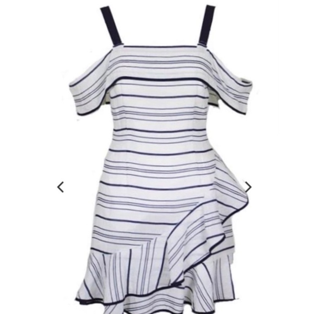 Lucy Paris Annie Stripe Ruffle Dress size M